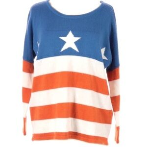 Saints & Mortals patriotic flag‎ sweater size small